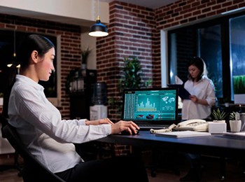 Business Company Executive Manager Analyzing.